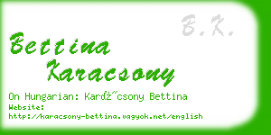 bettina karacsony business card